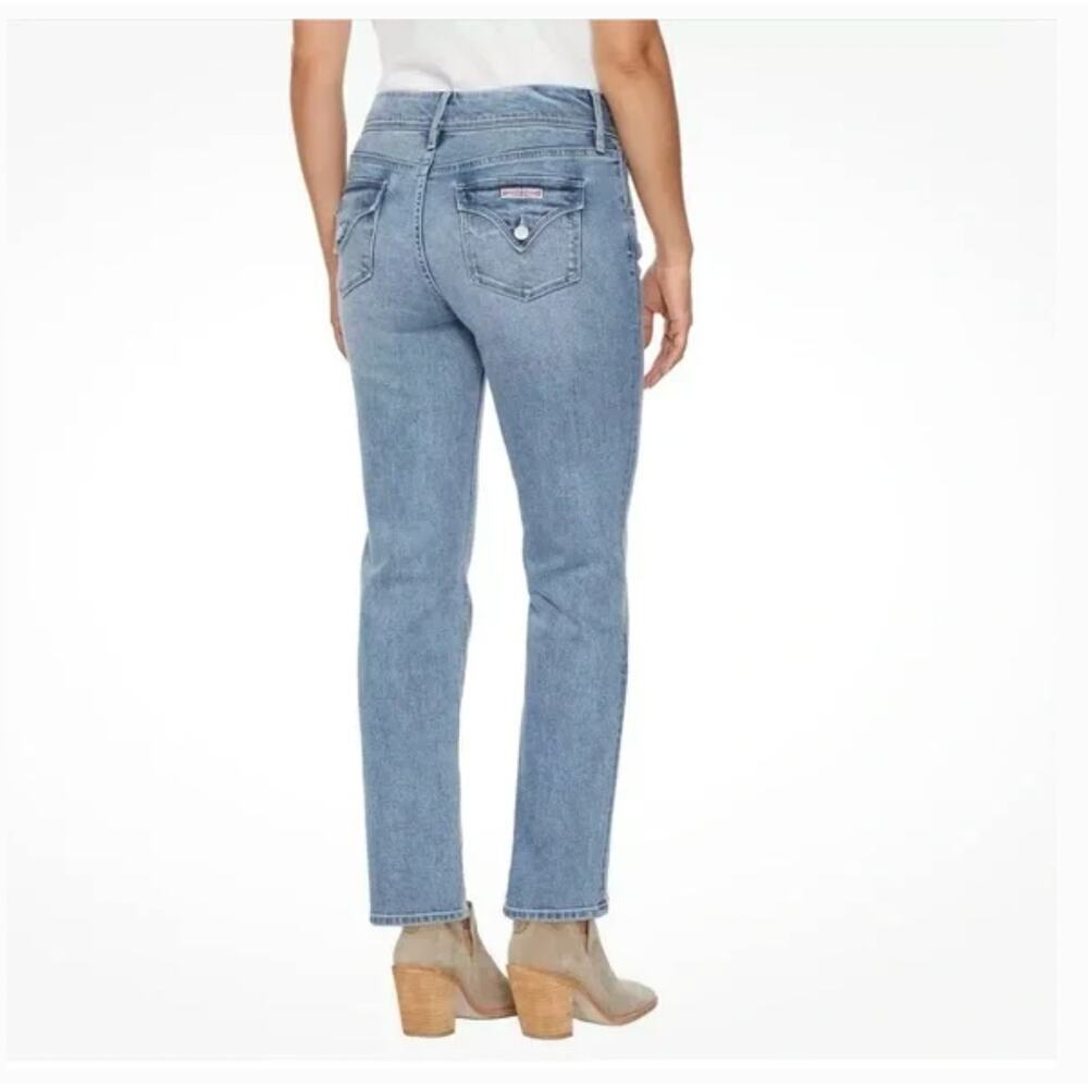 Hudson Straight Stretch Jeans Double Button Stretch Back Flap Pockets size 12